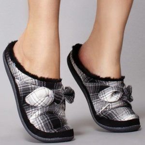 TOMS Plaid Bow Mule Slippers